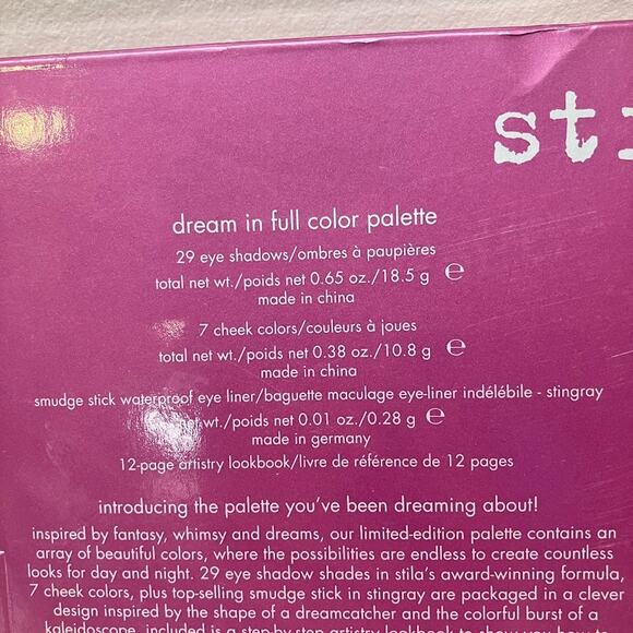 stila Dream In Full Color Palette 2011 Eyeshadow Cheek Palette Eyeliner NEW - Picture 5 of 6